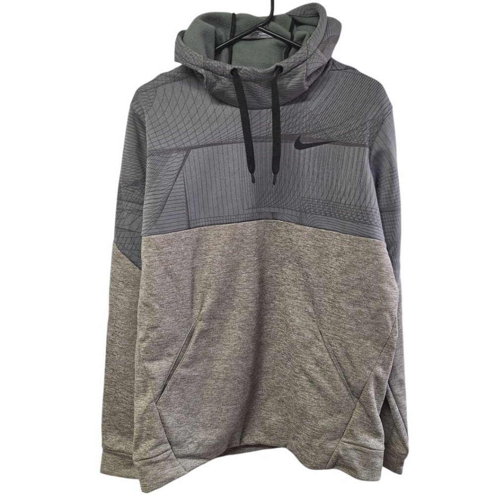 Nike Dri Fit Hoodie Mens‎ Medium Gray Warm Pockets Pullover